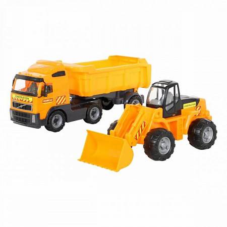 Набор Полесье Volvo автомобиль-самосвал и трактор-погрузчик 0384