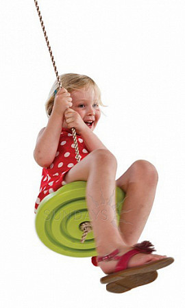 На картинке изображен Круглые качели-тарзанка Little Panda HDPE lime Круглые качели-тарзанка Little Panda HDPE lime