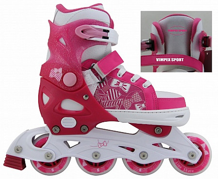 Роликовые коньки Vimpex Sport PW-126 B-30 pink