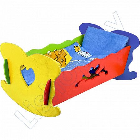 На картинке изображен Кроватка для кукол Stantom 33 см (006327) blue №2 Кроватка для кукол Stantom 33 см (006327) blue №2