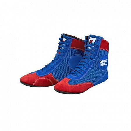 На картинке изображен Обувь для самбо Green Hill EXPERT FIAS WS-3040Е blue/red Обувь для самбо Green Hill EXPERT FIAS WS-3040Е blue/red