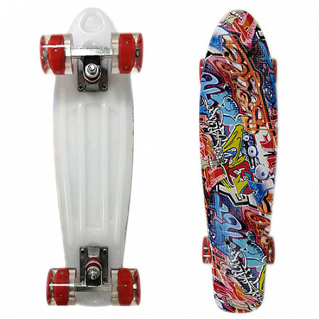 На картинке изображен Penny board (пенни борд) Display Street-art/red LED Penny board (пенни борд) Display Street-art/red LED