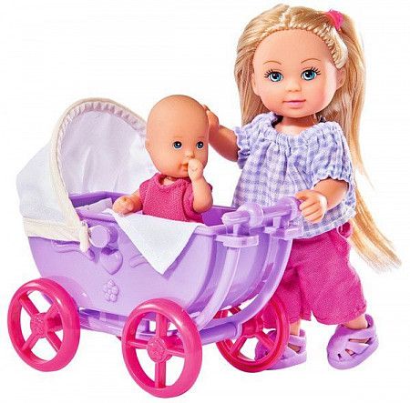 Куколка Evi Love с коляской, малышом (105736241) violet