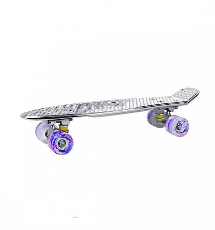 Penny board (пенни борд) Maxcity Plastic Board Metallic small silver