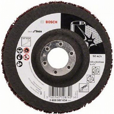 На картинке изображен Войлочный круг Bosch 125 мм 2608607636 Войлочный круг Bosch 125 мм 2608607636