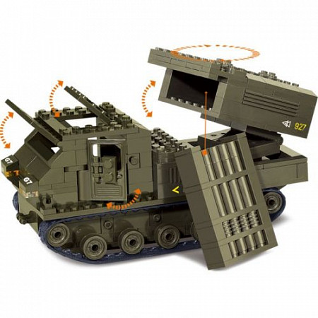 На картинке изображен Конструктор Sluban Ракетный комплекс M38-B0303 Конструктор Sluban Ракетный комплекс M38-B0303
