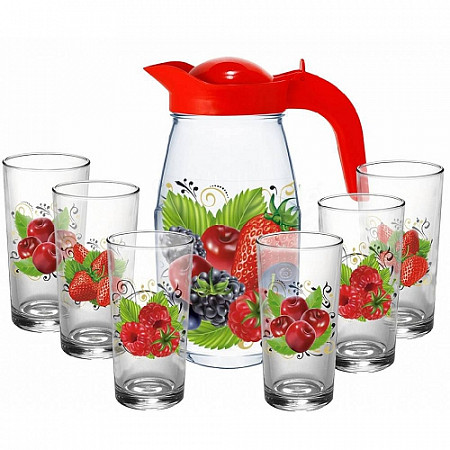 На картинке изображен Набор для воды Декостек Ягодный фреш 1607/6- Д Набор для воды Декостек Ягодный фреш 1607/6- Д