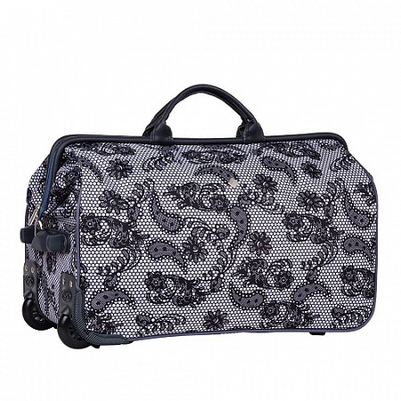Дорожная сумка на колесах ЦВВ 513 white/black