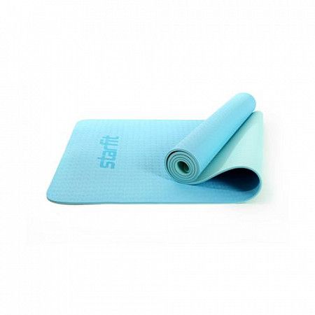 Коврик для йоги и фитнеса Starfit Core FM-201 TPE blue pastel/mint (173х61х0,5)
