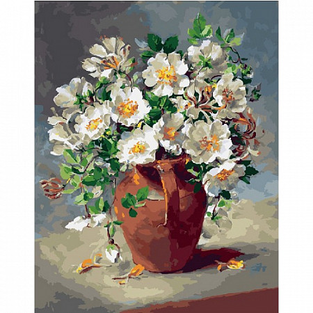 Набор картина по номерам Picasso Белые цветы в кувшине PC4050465