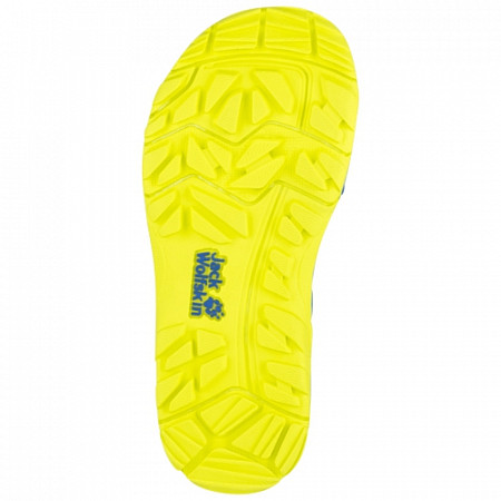 На картинке изображен Сандалии детские Jack Wolfskin Taraco Beach Sandal K blue / lime Сандалии детские Jack Wolfskin Taraco Beach Sandal K blue / lime