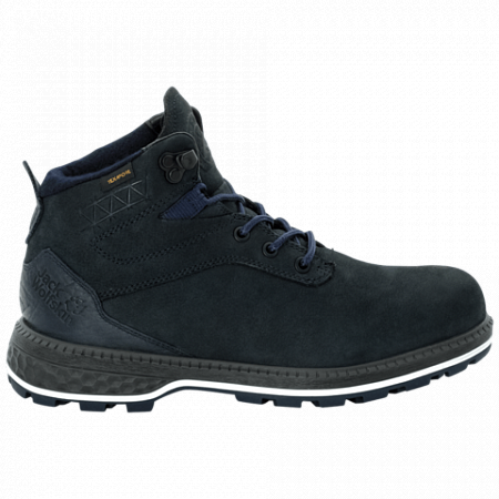 На картинке изображен Ботинки женские Jack Wolfskin Jack Ride Texapore Mid W dark blue / black Ботинки женские Jack Wolfskin Jack Ride Texapore Mid W dark blue / black