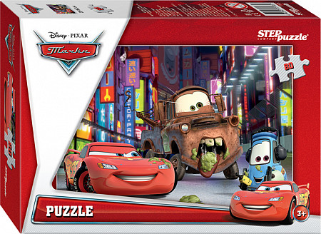 На картинке изображен Пазлы Step Puzzle 80 "Тачки/Самолёты" 77135 Пазлы Step Puzzle 80 "Тачки/Самолёты" 77135