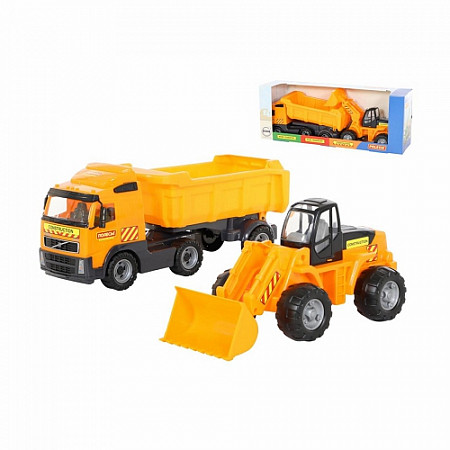 Набор Полесье Volvo автомобиль-самосвал и трактор-погрузчик 0384
