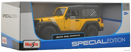 Масштабная модель автомобиля Maisto 1:18 Джип Вранглер (2014) (31676) yellow
