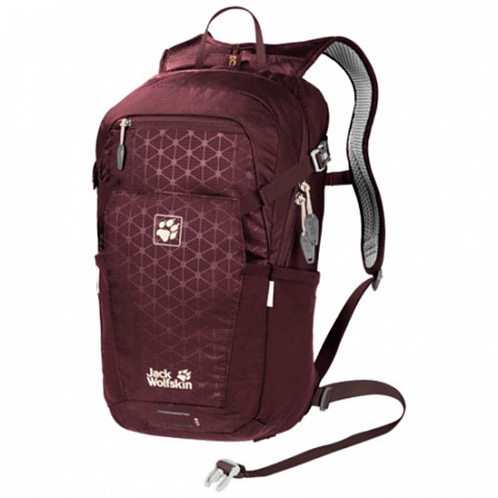 На картинке изображен Спортивный рюкзак Jack Wolfskin Alleycat 18 Pack port wine grid 2007991-8083 Спортивный рюкзак Jack Wolfskin Alleycat 18 Pack port wine grid 2007991-8083