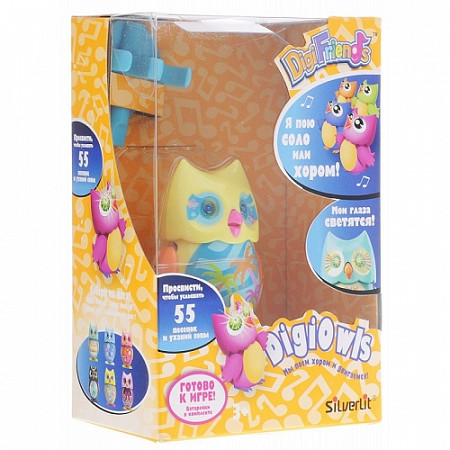 Игрушка Digifriends Сова с кольцом, желтая с оранжевыми крыльями 88285-9
