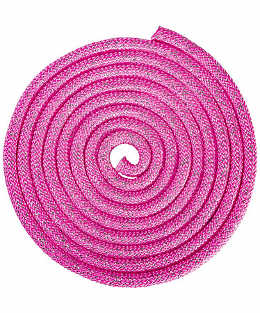 Скакалка Amely для художественной гимнастики с люрексом RGJ-403 3м pink