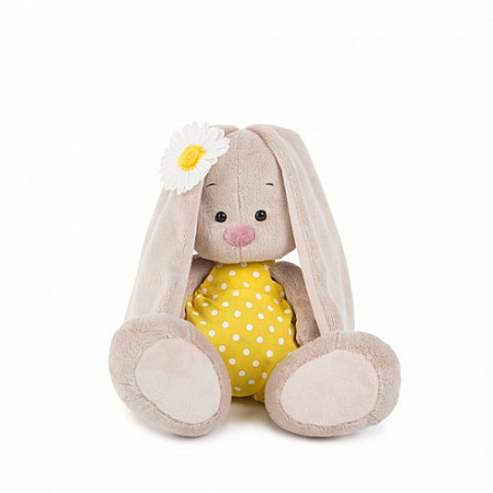 Мягкая игрушка Budibasa Зайка Ми в желтом комбинезоне и с ромашкой (малая) SidS-162