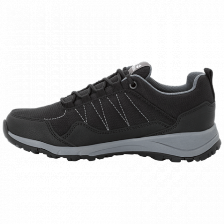 На картинке изображен Полуботинки женские Jack Wolfskin Maze Texapore Low W black / grey Полуботинки женские Jack Wolfskin Maze Texapore Low W black / grey