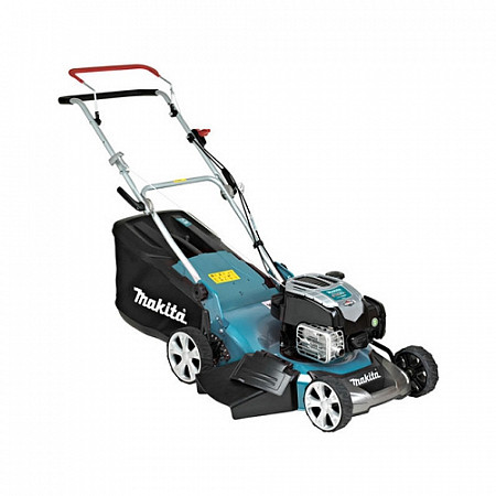 На картинке изображен Газонокосилка бензиновая Makita PLM4630N2 Газонокосилка бензиновая Makita PLM4630N2