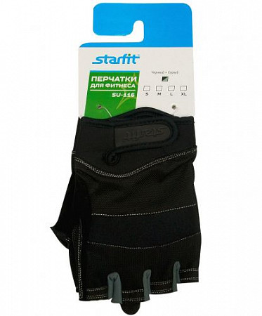 Перчатки для фитнеса Starfit SU-116 Black/Grey