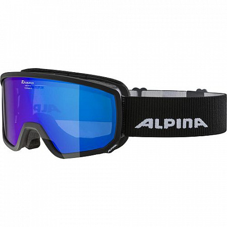 Очки горнолыжные Alpina Scarabeo S S40 Black M Blue S3 