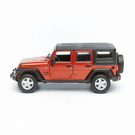 На картинке изображен Машинка Maisto 1:24 Jeep Wrangler (31268) met orange Машинка Maisto 1:24 Jeep Wrangler (31268) met orange