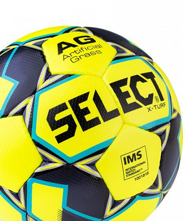 Мяч футбольный Select X-Turf IMS 810118 №4 yellow/black/blue