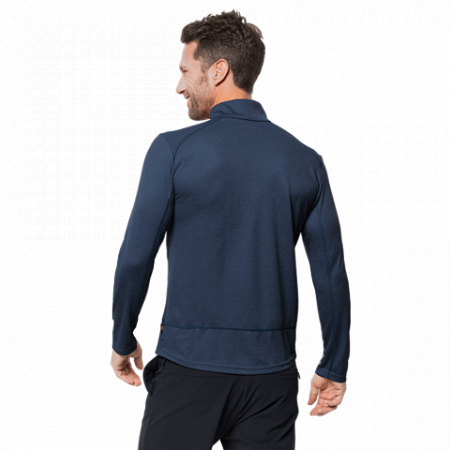 Пуловер мужский Jack Wolfskin Sky Range Halfzip M dark indigo