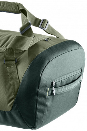 На картинке изображен Сумка дорожная Deuter Aviant Duffel 50 3520120-2243 khaki/ivy Сумка дорожная Deuter Aviant Duffel 50 3520120-2243 khaki/ivy