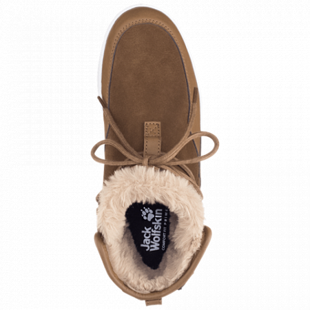 На картинке изображен Полуботинки женские Jack Wolfskin Auckland Wt Texapore Boot W desert brown / white Полуботинки женские Jack Wolfskin Auckland Wt Texapore Boot W desert brown / white