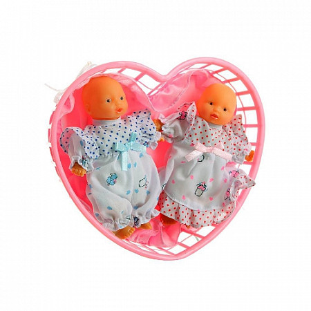 На картинке изображен Кукла Два пупса в сумке-сердцем 211-010V Кукла Два пупса в сумке-сердцем 211-010V
