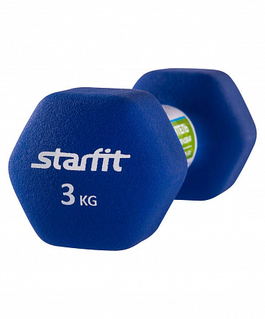 Набор гантелей неопреновых Starfit DB-201 3 кг blue