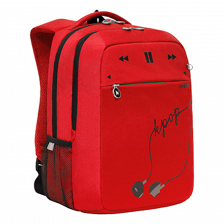 На картинке изображен Рюкзак школьный GRIZZLY RB-156-2 /3 red Рюкзак школьный GRIZZLY RB-156-2 /3 red