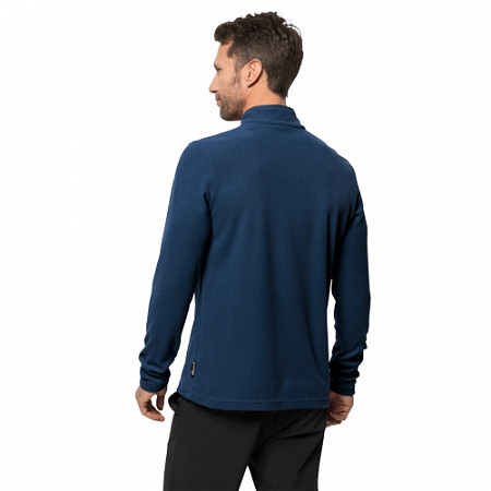 На картинке изображен Джемпер мужской Jack Wolfskin Arco Men indigo blue stripes Джемпер мужской Jack Wolfskin Arco Men indigo blue stripes