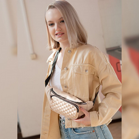 Поясная сумка женская Ors Oro OMS-0156 milk