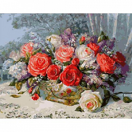 Картина по номерам Picasso Корзинка с розами PC4050248