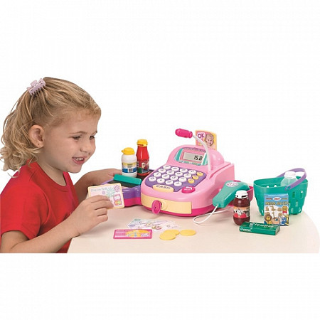 Игровой набор Keenway-супермаркет: кассовый аппарат, продукты - свет , звук 30241