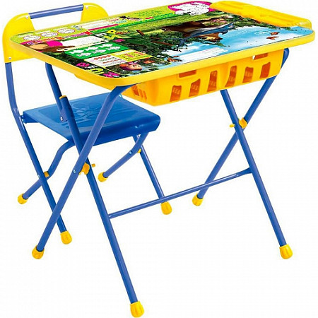 Комплект детской мебели Nika Маша и медведьловись рыбка (стол+пенал+стул) КПУ2П/5