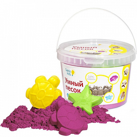 Игровой набор Genio Kids для творчества Умный песок 2 кг (розовый) SSR201