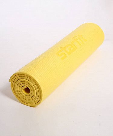 Коврик для йоги и фитнеса Starfit FM-101 PVC 173x61х1 см yellow