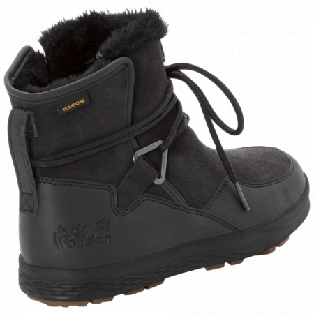 На картинке изображен Полуботинки женские Jack Wolfskin Auckland Wt Texapore Boot W black / black Полуботинки женские Jack Wolfskin Auckland Wt Texapore Boot W black / black
