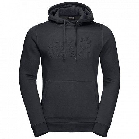 Толстовка с капюшоном мужская Jack Wolfskin Logo Hoody M phantom