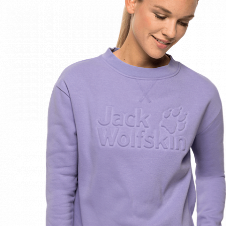 Пуловер женский Jack Wolfskin Winter Logo Sweatshirt W true lavender