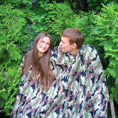 Плед-Пончо Маскировка для двоих Камуфляжный