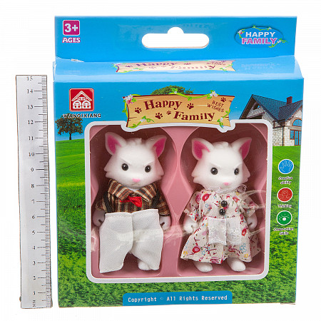 На картинке изображен Игровой набор Happy Family 012-07C фигурки зверюшек, 2 лисёнка Игровой набор Happy Family 012-07C фигурки зверюшек, 2 лисёнка