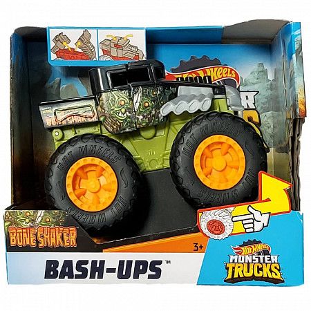 Машинка Hot Wheels Монстр Трак Bash-Ups Bone Shaker (GCF94 GDR83)