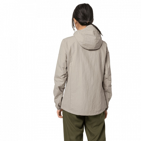 Ветрозащитная летняя куртка женская Jack Wolfskin Lakeside Jacket W dusty grey