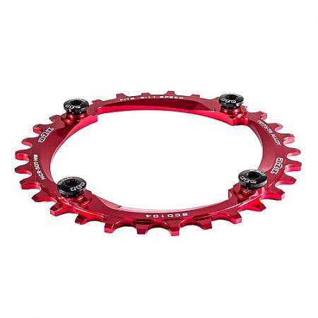 Звезда передняя A2Z NW chainring, 30T, red, NW-30T-104-3